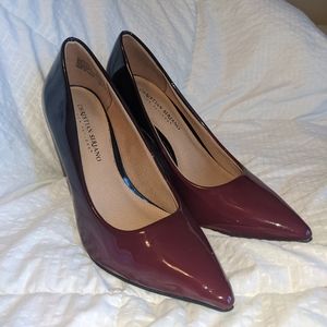 Christian Siriano for Payless ombre black and red stiletto heel